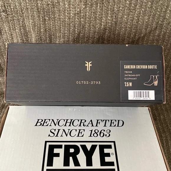 Frye Cameron Chevron bootie, 7.5, Grey/Elephant